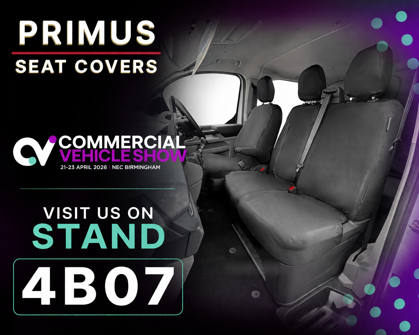 Primus Seat Covers Exhibiting at the Commercial Vehicle Show 2026 for the First Time