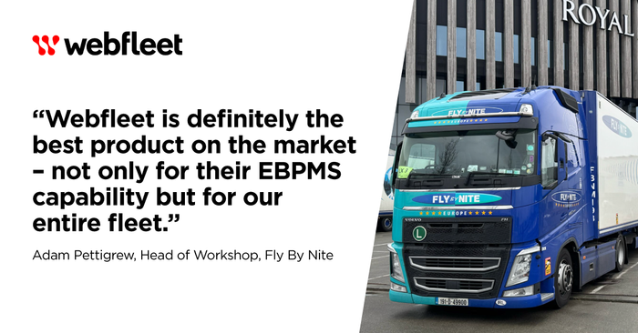 Fly By Nite brakes new ground with Webfleet's EBPMS technology