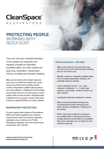Protecting People Working with Silica Dust Flyer