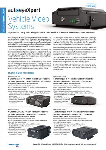 AutoEye Xpert Vehicle Video Systems