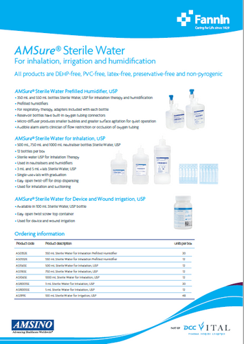 AmSure Sterile water + Sodium Chloride Solution flyer
