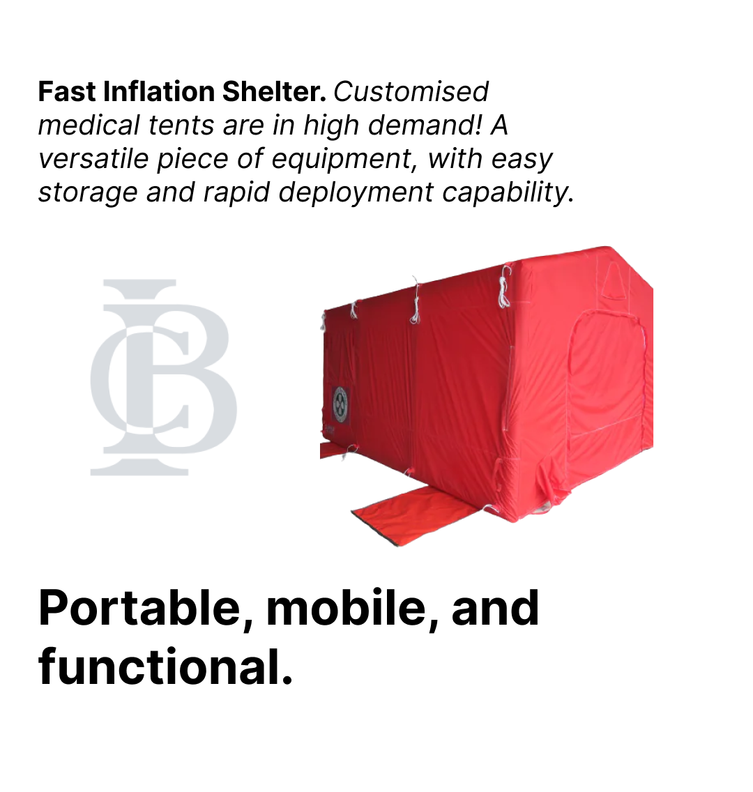 Fast Inflation Shelter Series: 'Pop Up' Medical Tents