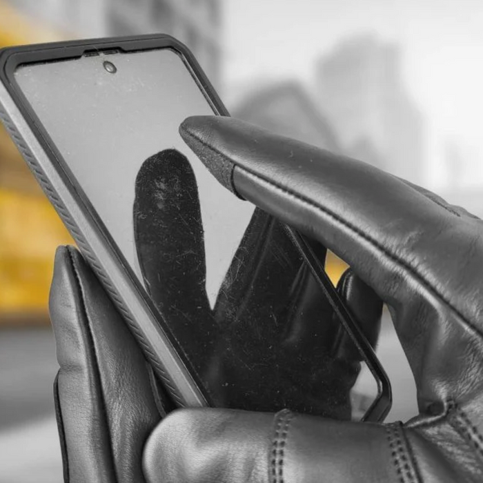 Protec Black Leather Slash Resistant Kevlar Duty Gloves