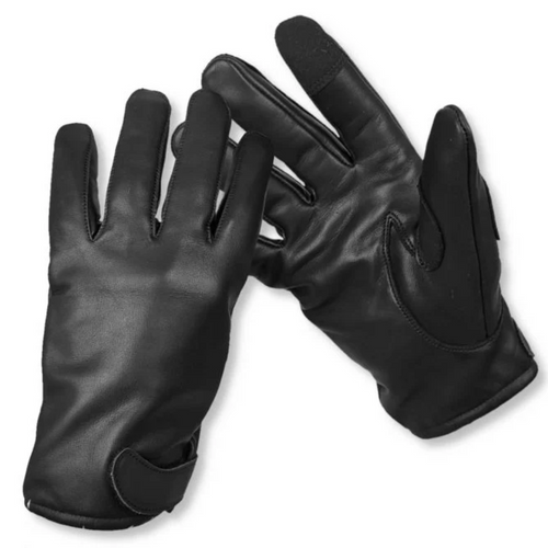 Protec Black Leather Slash Resistant Kevlar Duty Gloves