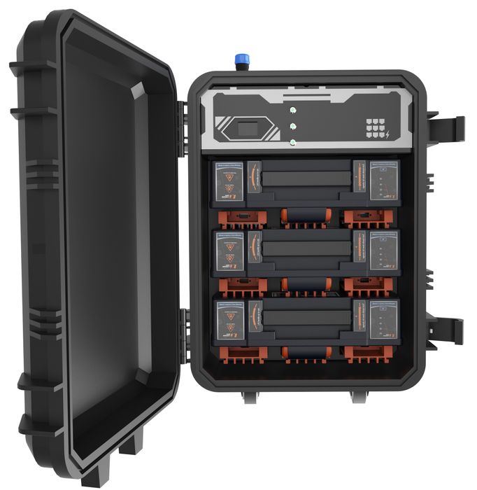 TKC-9H | 3 Bay Battery Charging Case
