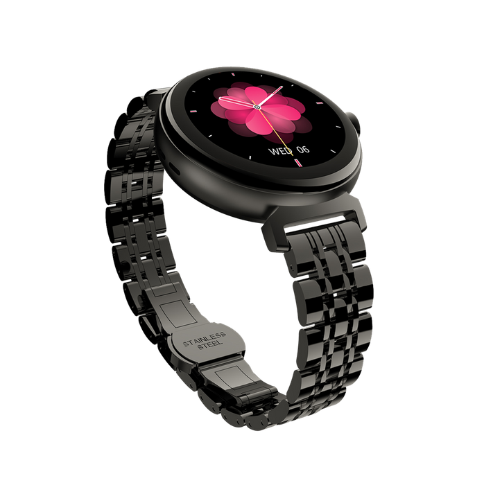 HiFuture - Future Aura - Ladies AMOLED Wireless Calling Bluetooth SmartWatch - Black