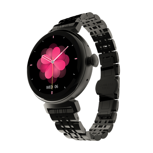 HiFuture - Future Aura - Ladies AMOLED Wireless Calling Bluetooth SmartWatch - Black