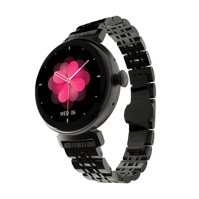 HiFuture - Future Aura - Ladies AMOLED Wireless Calling Bluetooth SmartWatch - Black