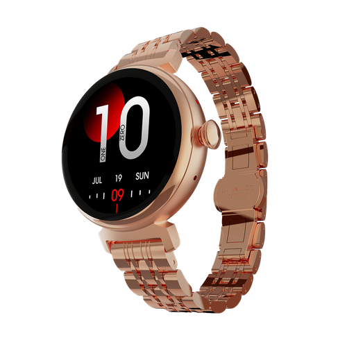 HiFuture - Future Aura - Ladies AMOLED Wireless Calling Bluetooth SmartWatch - Rose Gold