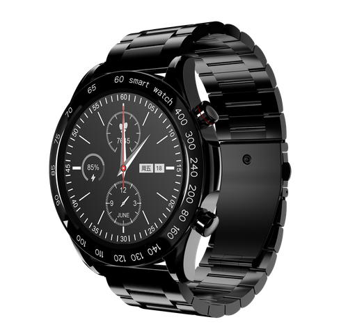 HiFuture - FutureGo Pro - Stainless Steel Bluetooth SmartWatch - Black