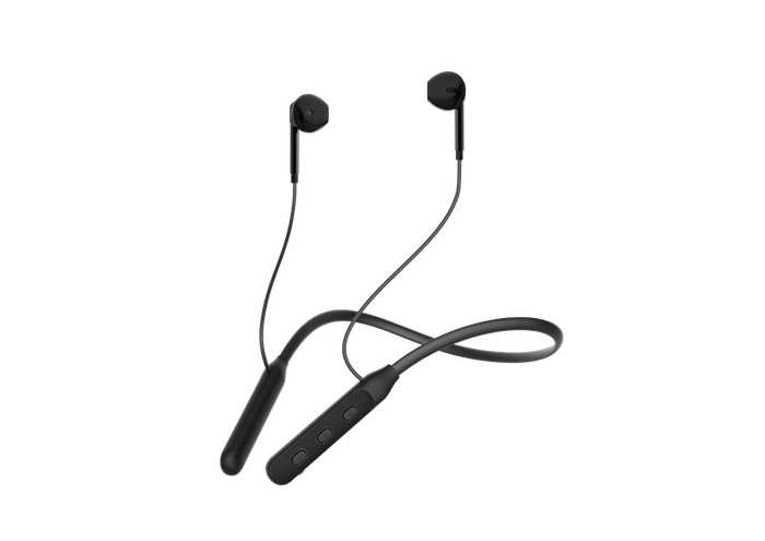 Devia - Bluetooth Magnetic HD Earphones Silicone Neckband - Black