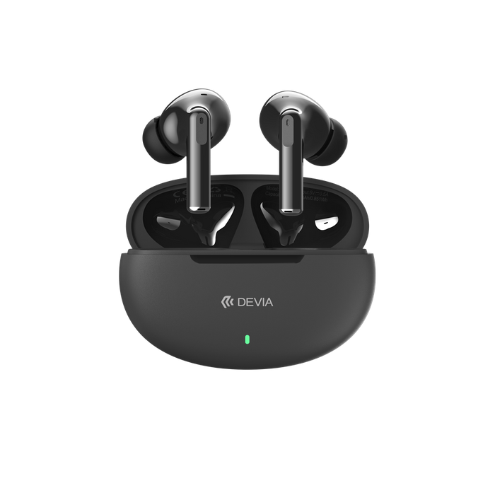 Devia - TWS-K2 - True Wireless Earbuds & Charging Case - Black