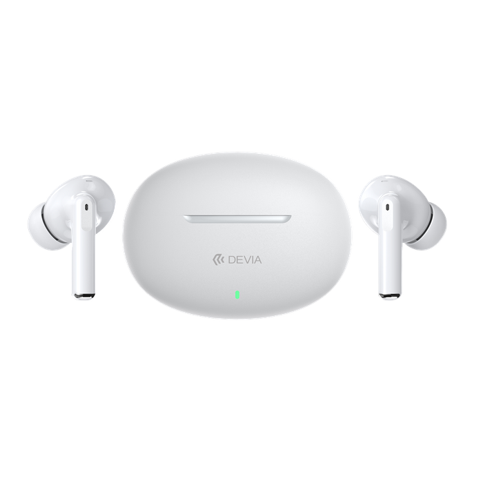 Devia - TWS-K2 - True Wireless Earbuds & Charging Case - White