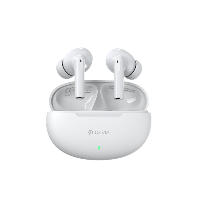 Devia - TWS-K2 - True Wireless Earbuds & Charging Case - White