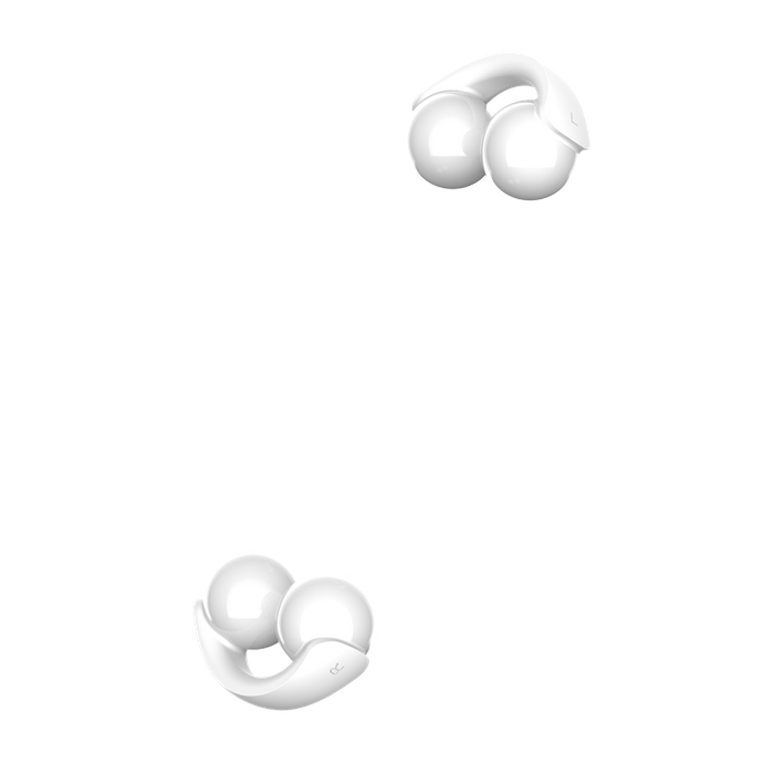 Devia - TWS-M5 - True Wireless Clip-On Earbuds & Charging Case - White