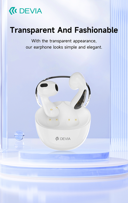 Devia - TWS-M8 - True Wireless Earbuds & Charging Case - White
