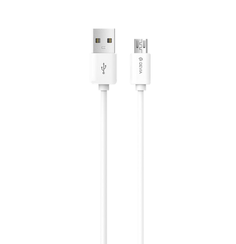 Devia - 2m (2.1A) USB to MicroUSB Cable - White