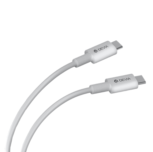 Devia - 1.2m (60W) Power Delivery - USB-C to USB-C Cable - White