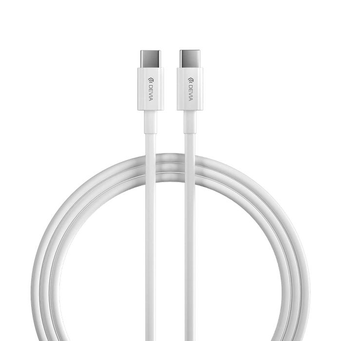 Devia - 2m (60W) Power Delivery - USB-C to USB-C Cable - White