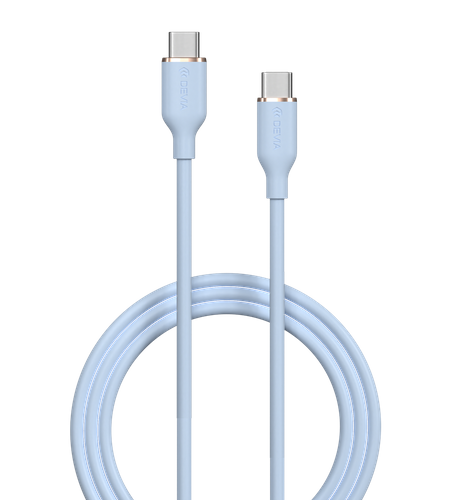 Devia - 1.2m (3A) USB-C to USB-C Silicone Cable - Blue