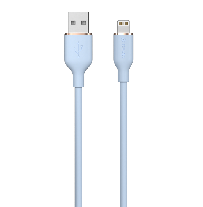 Devia - 1.2m (2.4A) USB to Non-MFI Lightning Silicone Cable - Blue