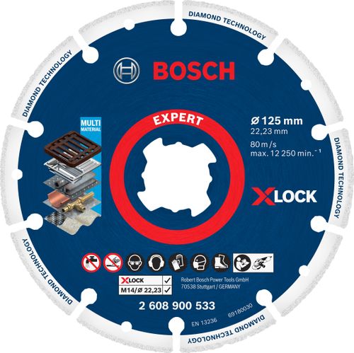 Expert 125mm Diamond Metal Wheel X-LOCK Cutting Discs (2608900533)