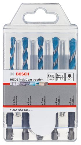 Expert MultiConstruction HEX-9 Drill Bit 4/5/6/6/8 mm 5-pc (2608900585)