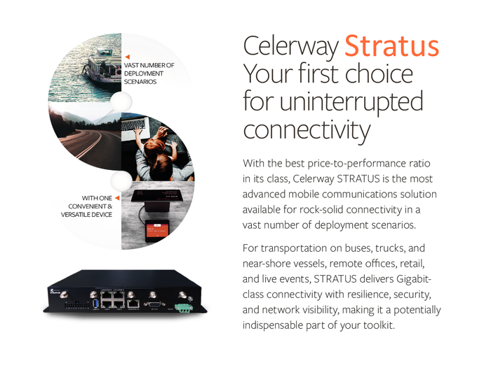 Celerway Stratus 4G LTE Cellular Mobile SDWAN Router