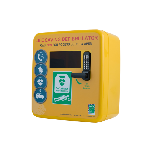 Defib Store 4000 Defibrillator Cabinet - Keypad Lock - Yellow