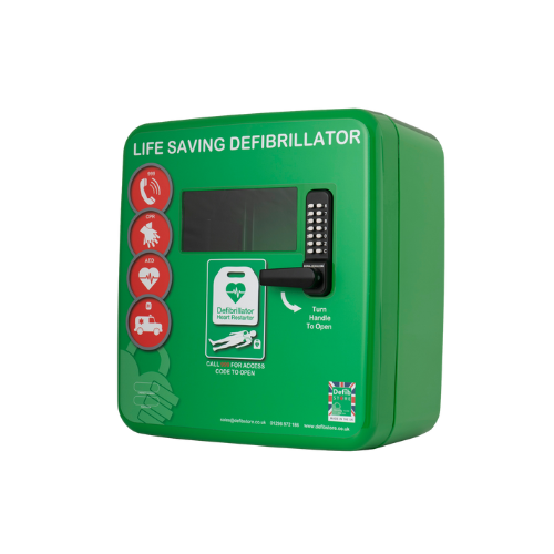 Defib Store 4000 Defibrillator Cabinet - Keypad Lock - Green