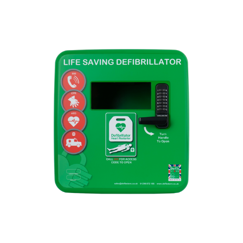 Defib Store 4000 Defibrillator Cabinet - Keypad Lock - Green