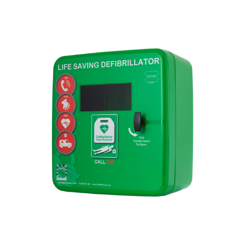 Defib Store 4000 Defibrillator Cabinet - Unlocked - Green