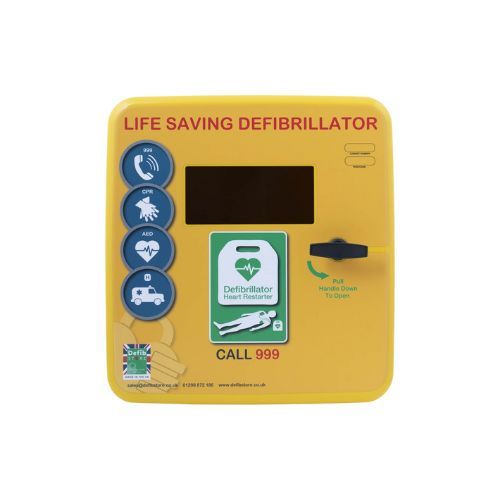Defib Store 4000 Defibrillator Cabinet - Unlocked - Yellow