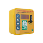 Defib Store 4000PL Defibrillator Cabinet - Permanent Light - Yellow - Locked