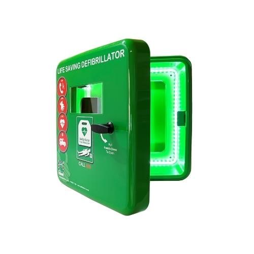 Defib Store 4000PL Defibrillator Cabinet - Permanent Light - Green - Unlocked