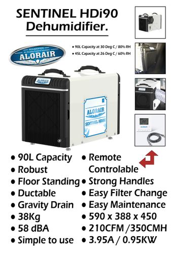 AlorAir Sentinel HDi90 dehumdifier