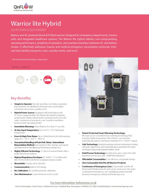 QinFlow WARRIOR lite hybrid