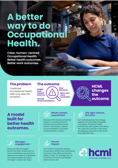 Occupational Health Sales Leaflet