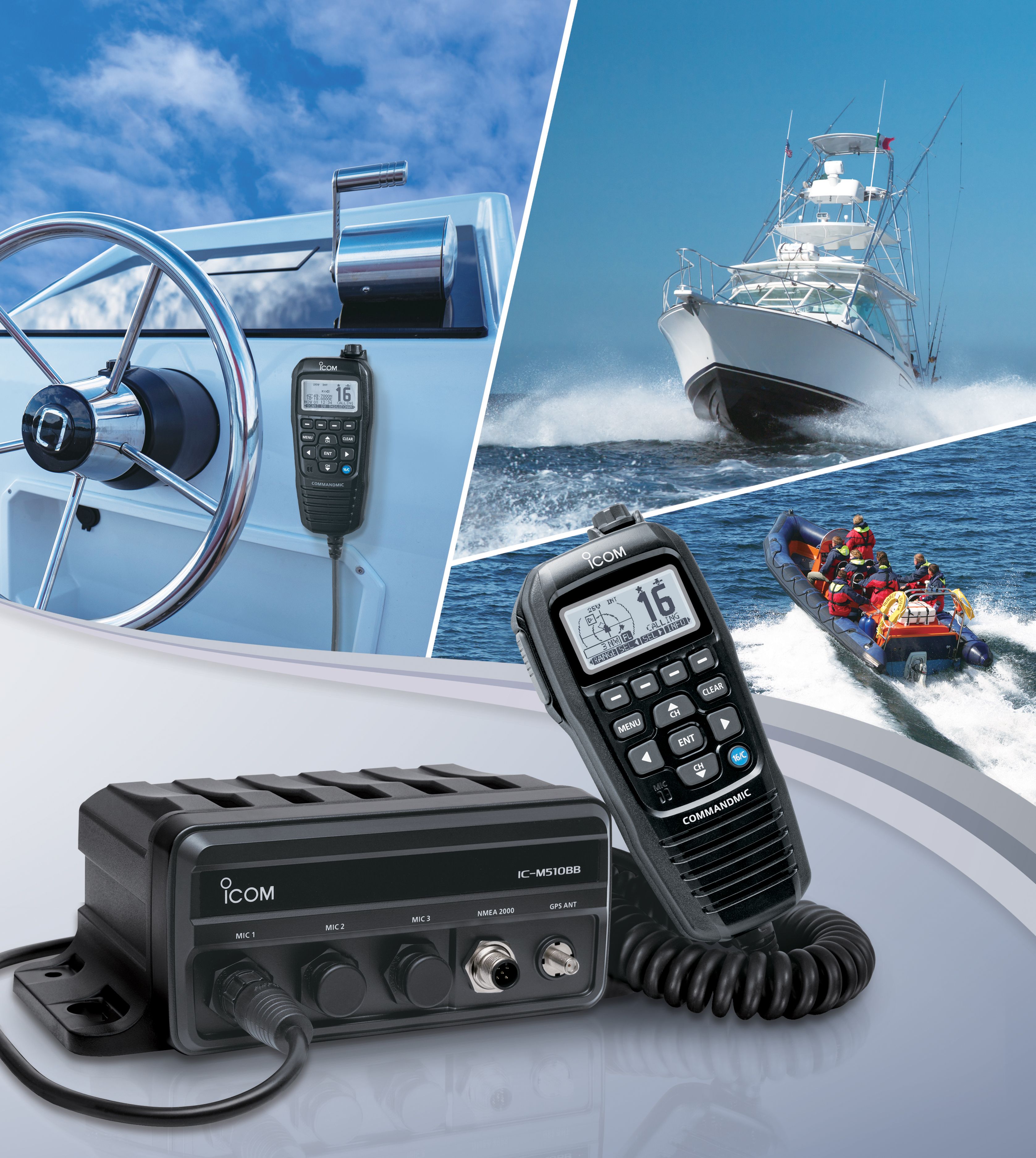 Introducing the IC-M410BB and IC-M510BB Black Box VHF Radios with Multi-Station Control.