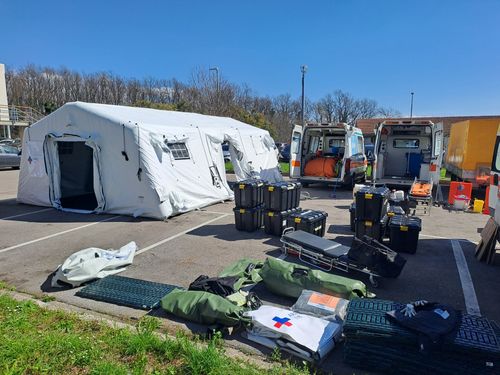 AZF medium duty low pressure inflatable shelter