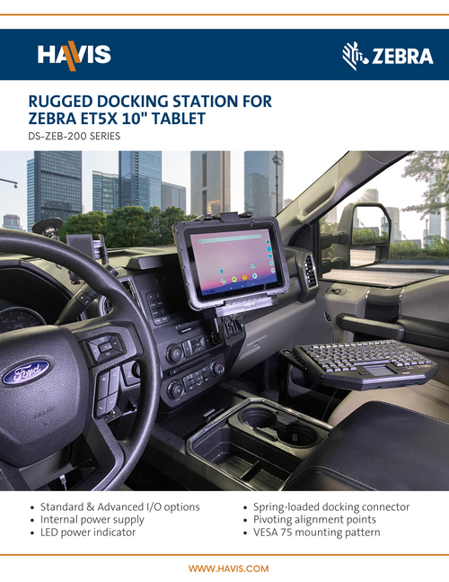 Havis Docking Stations for Zebra ET5X 10