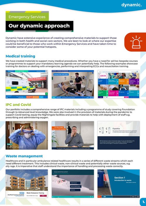 dynamic. for Emergency Services