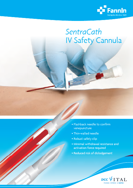 SentraCath IV Safety Cannula flyer