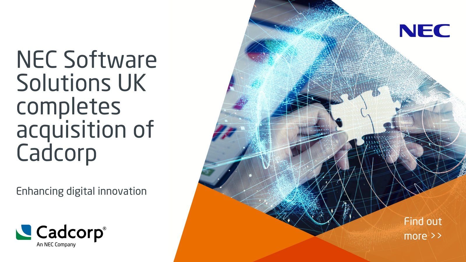NEC Software Solutions UK Expands Public Safety Capabilities with Strategic Acquisition of Cadcorp