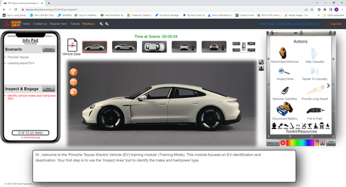 Rescue-Sim interactive Road Traffic Collision (RTC) and vehicle extrication online training tool