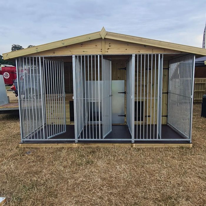 12x8ft Triple Kennel