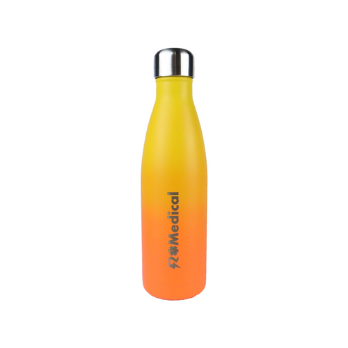 SHO Reusable Sunrise Water Bottle with ‘Reflex Medical’ logo.