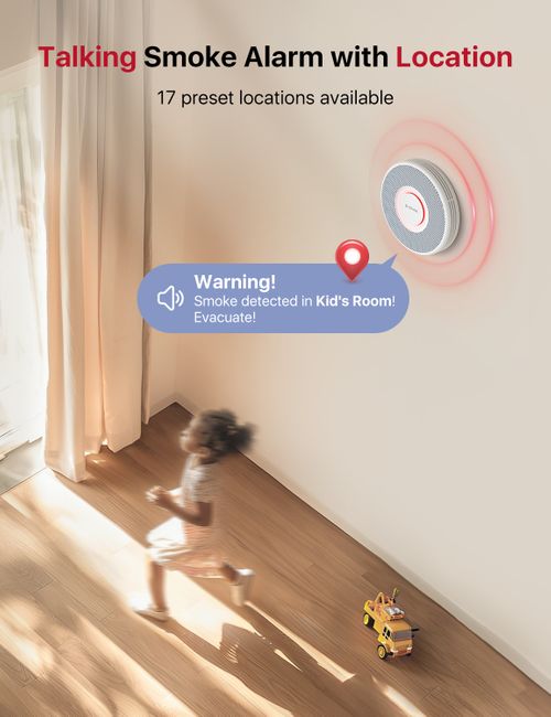 X-Sense XS0B-MR Smart Wireless Interconnected Smoke Detector with Voice Alert