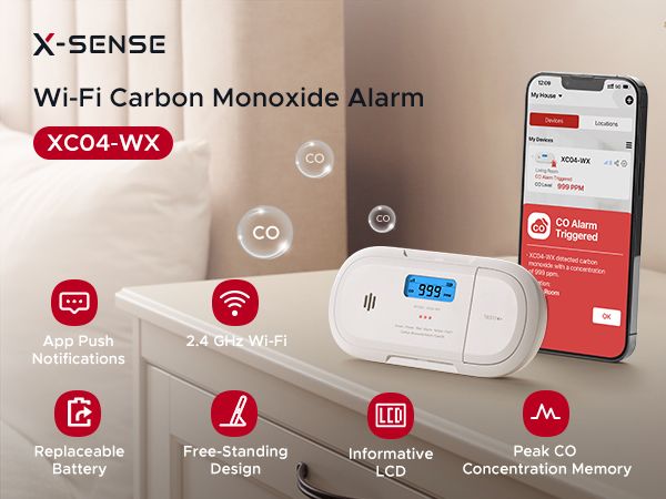 X-Sense XC04-WX Wi-Fi Carbon Monoxide
