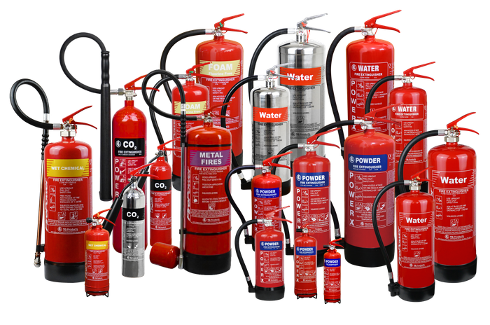 Complete range of TG Products EN3 certified portable and wheeled extinguishers